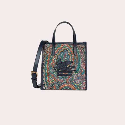 SMALL LOVE TROTTER BAG WITH MULTICOLOURED JACQUARD MOTIF