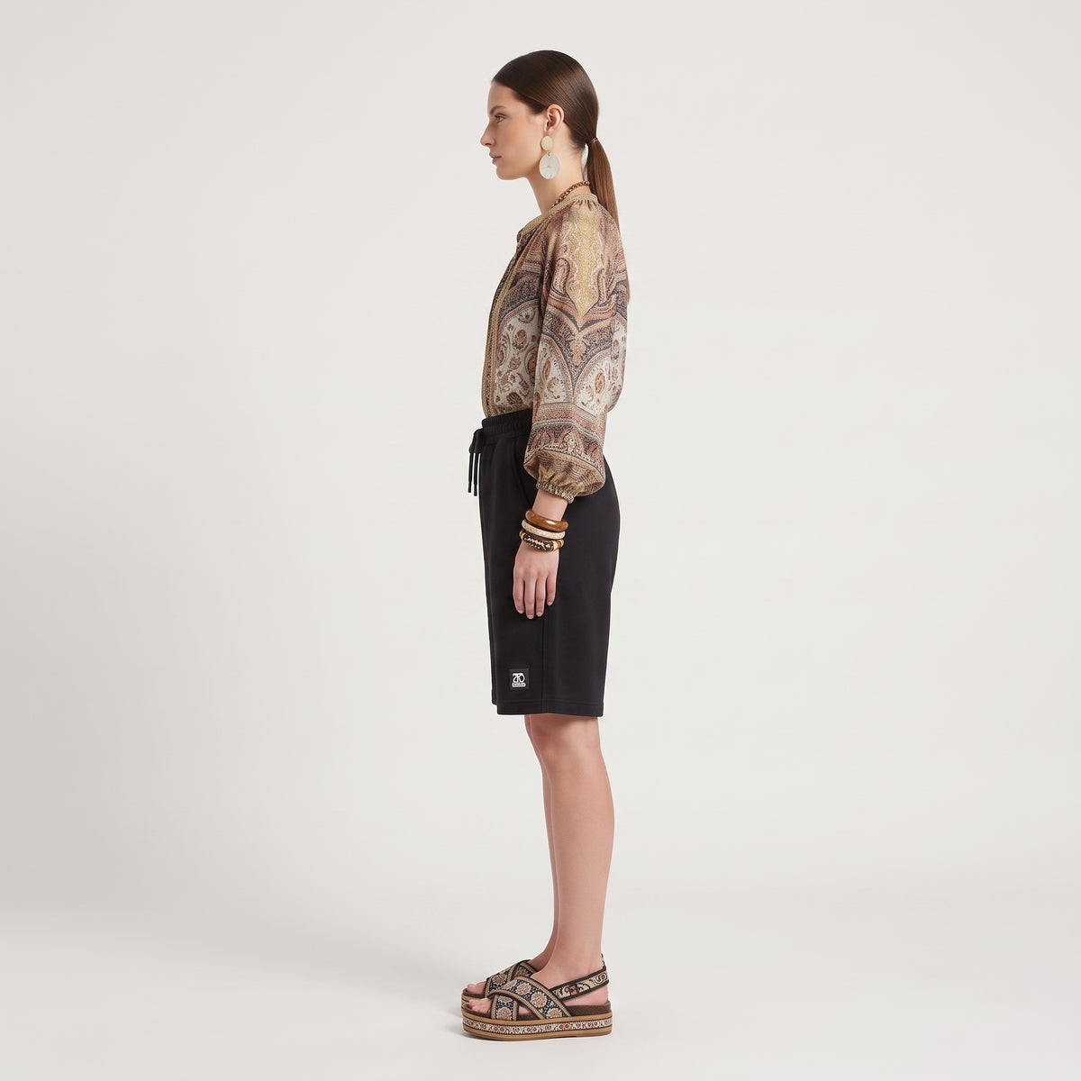 Black Drawstring Sweat Shorts