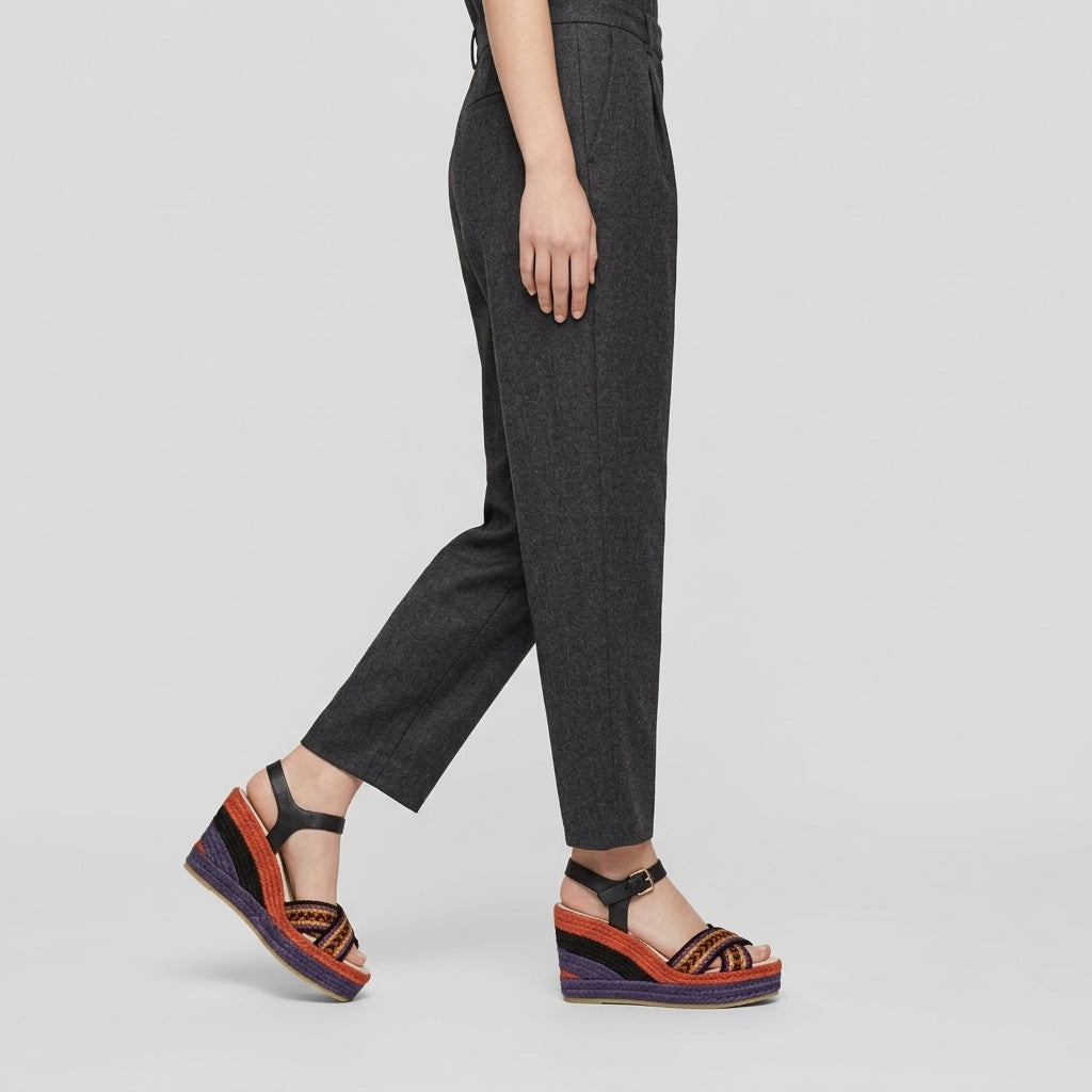 Braided Platform Wedge Sandals