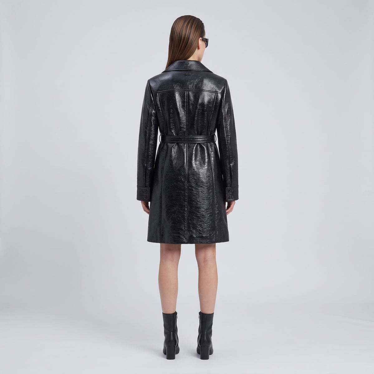 COURREGES High-Gloss Belted Vinyl Coat - view 5