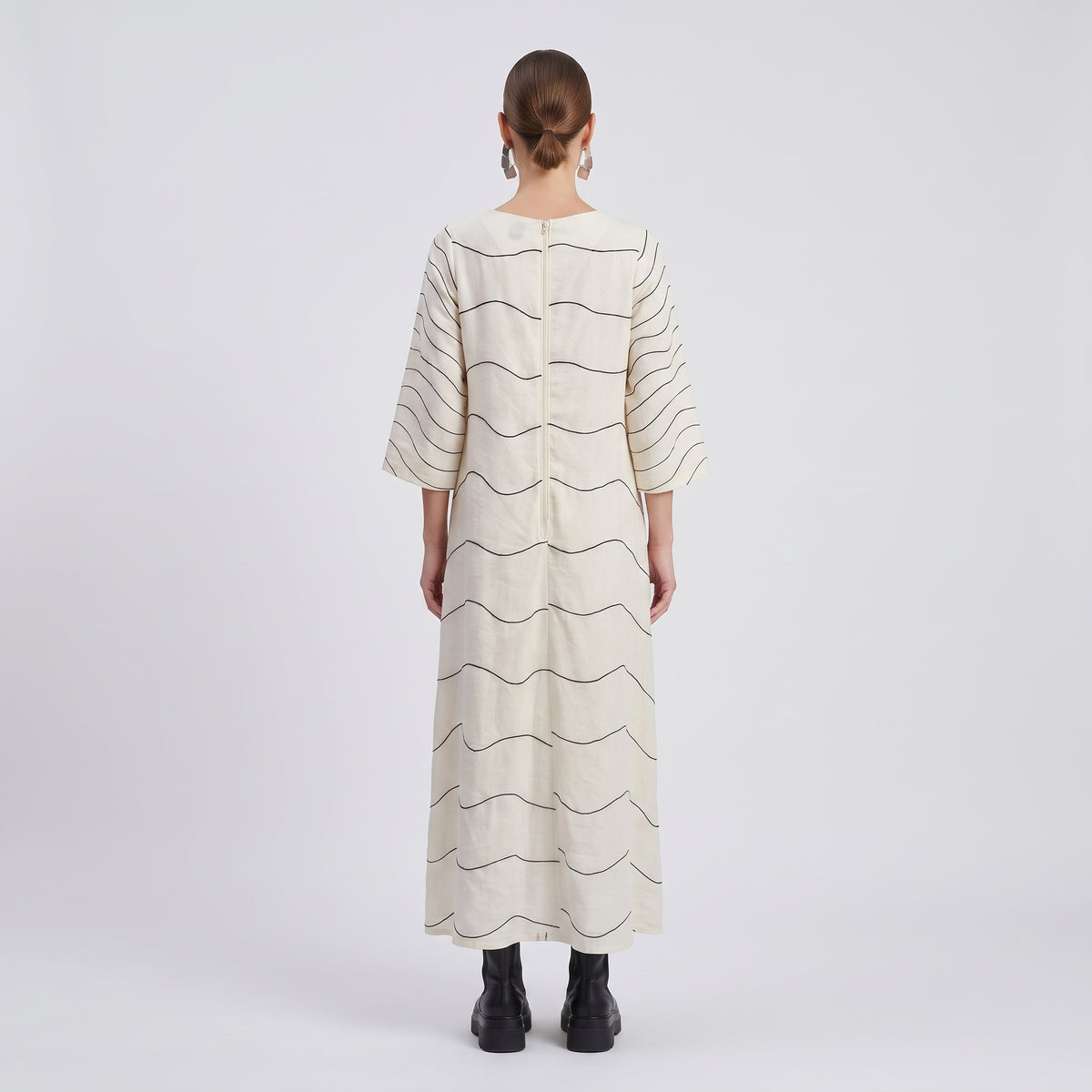 Abstract Line Midi Dress