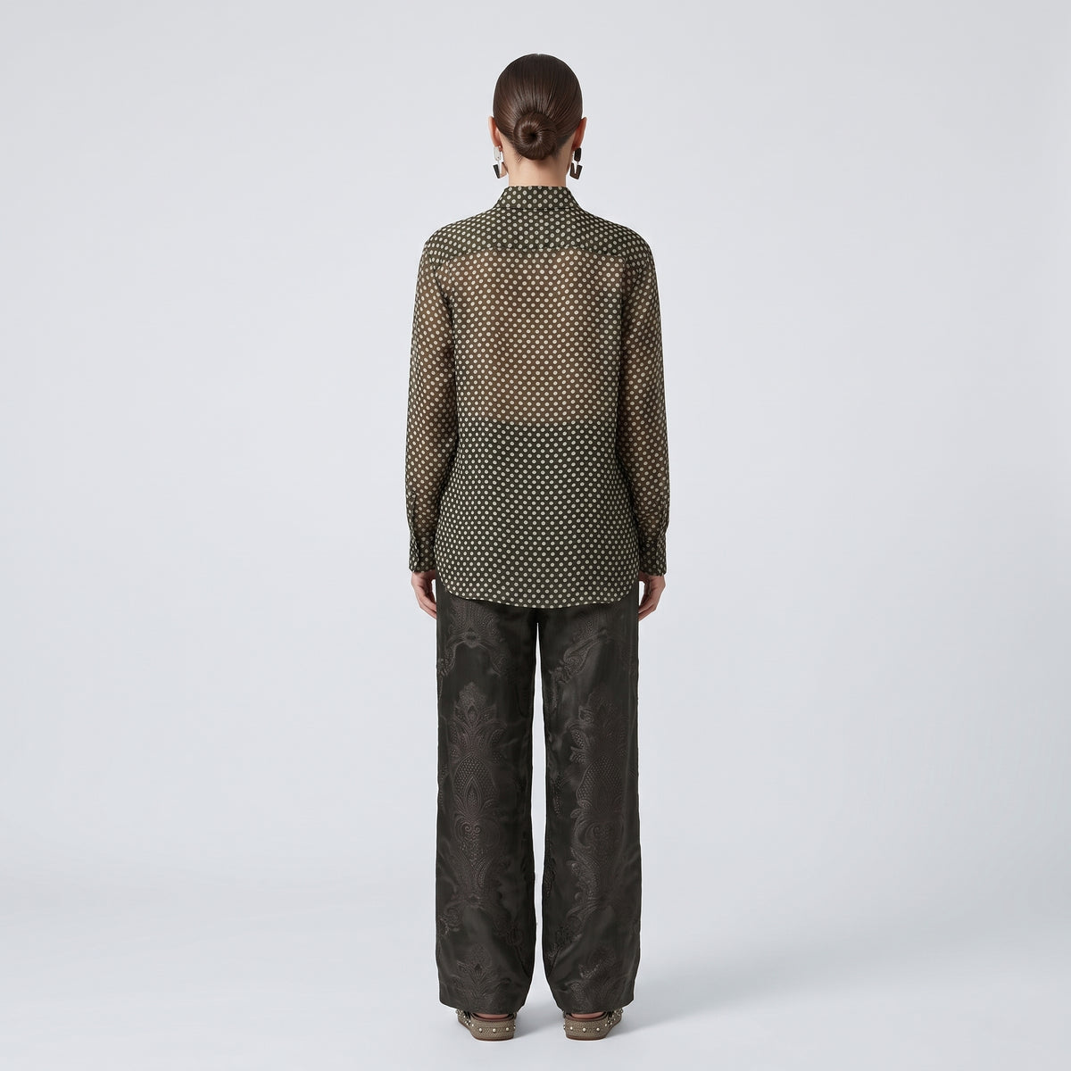 DRIES VAN NOTEN Sheer Polka Dot Clavel Shirt - view 5