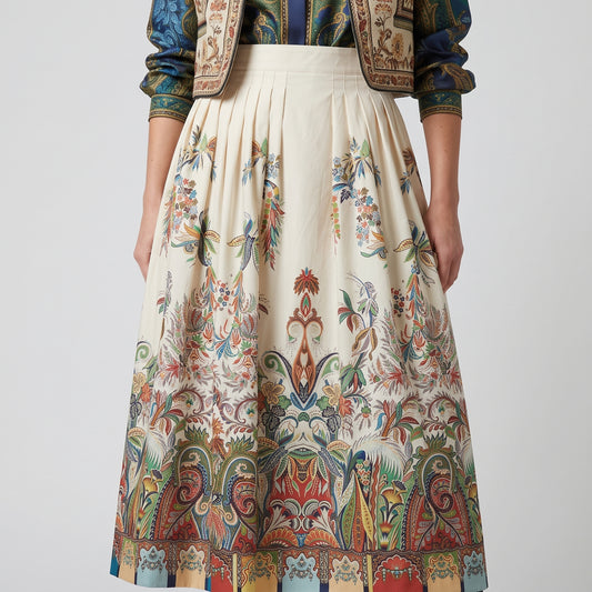 ETRO Floral Paisley Pleated Midi Skirt - view 2