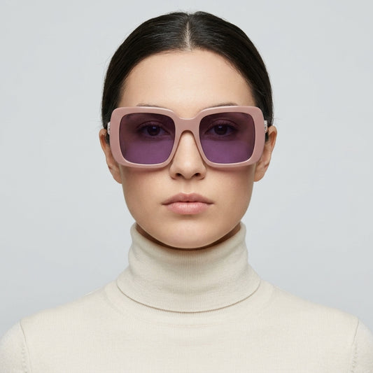 Retro Pink Square Sunglasses - view 2