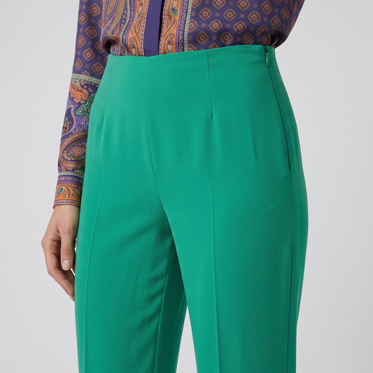 Tailored Green Crease Trousers
