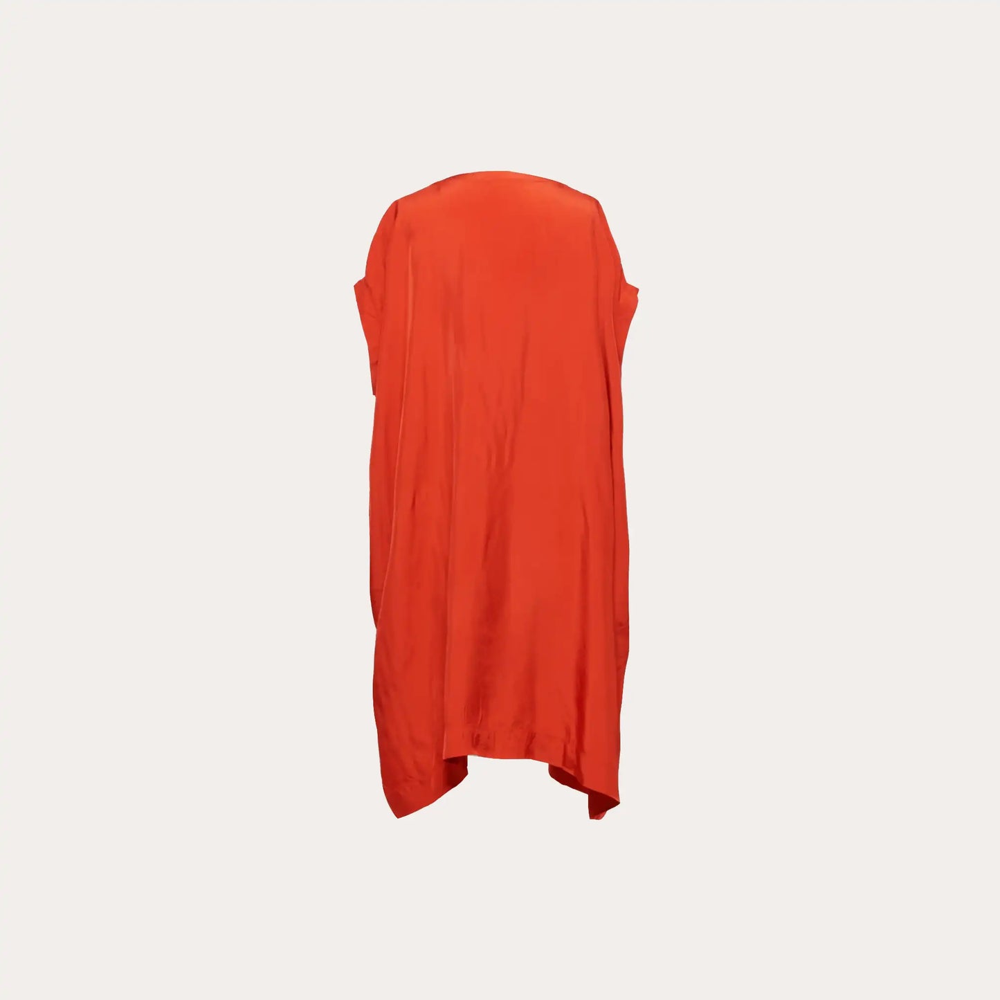Twill dress with a boat neck