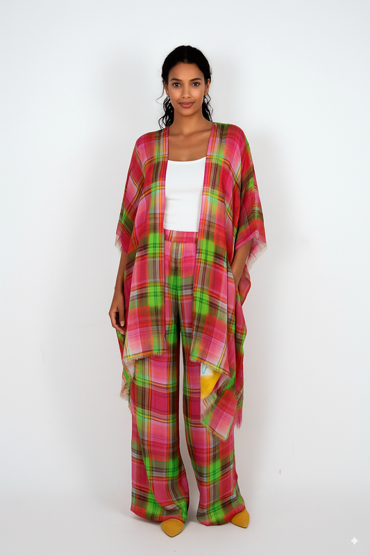 KIMONO/PANTS SET-PNK