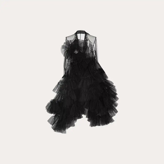 MID LENGTH RUFFLES TULLE JACKET