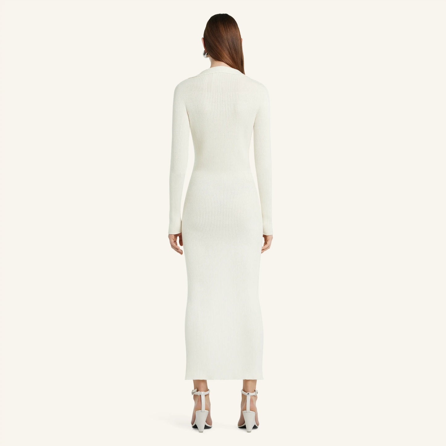 LIGHT RIB CARDIGAN LONG DRESS