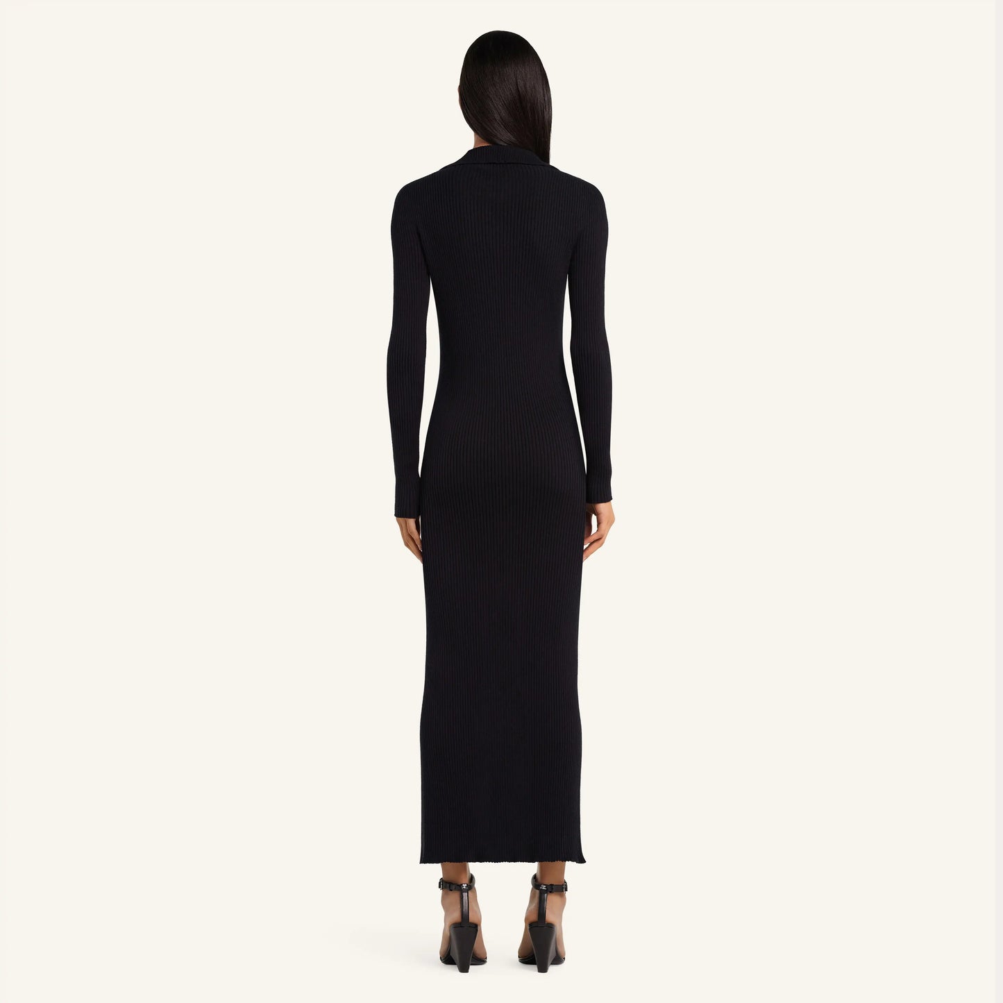 LIGHT RIB CARDIGAN LONG DRESS