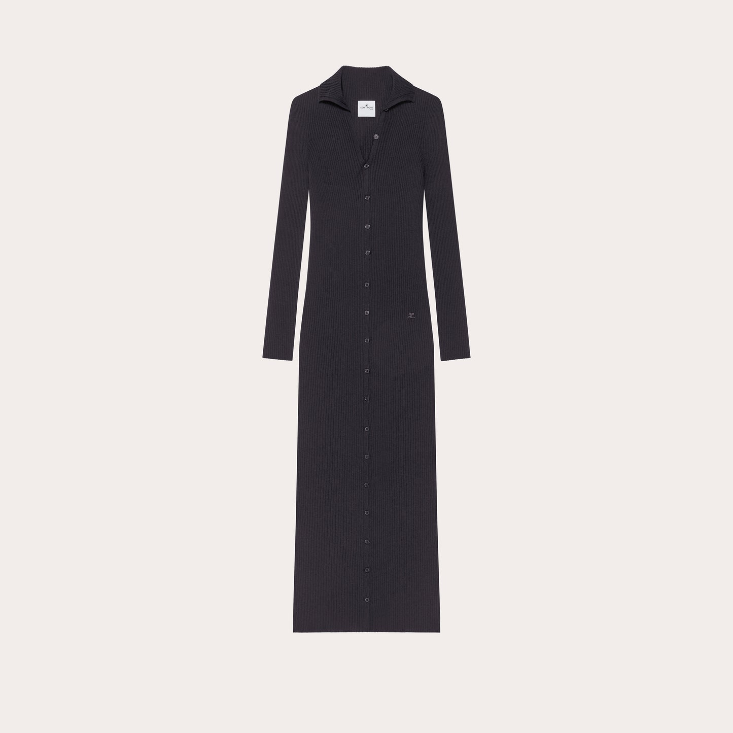 LIGHT RIB CARDIGAN LONG DRESS