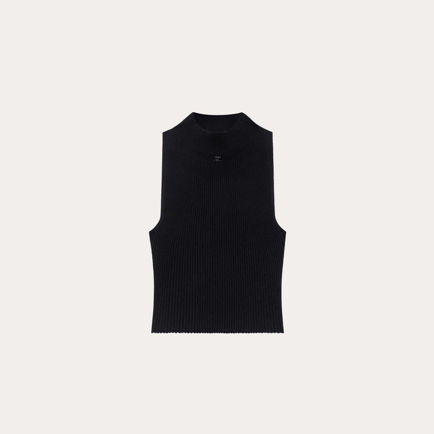 MOCKNECK LIGHT RIB CROPPED TOP