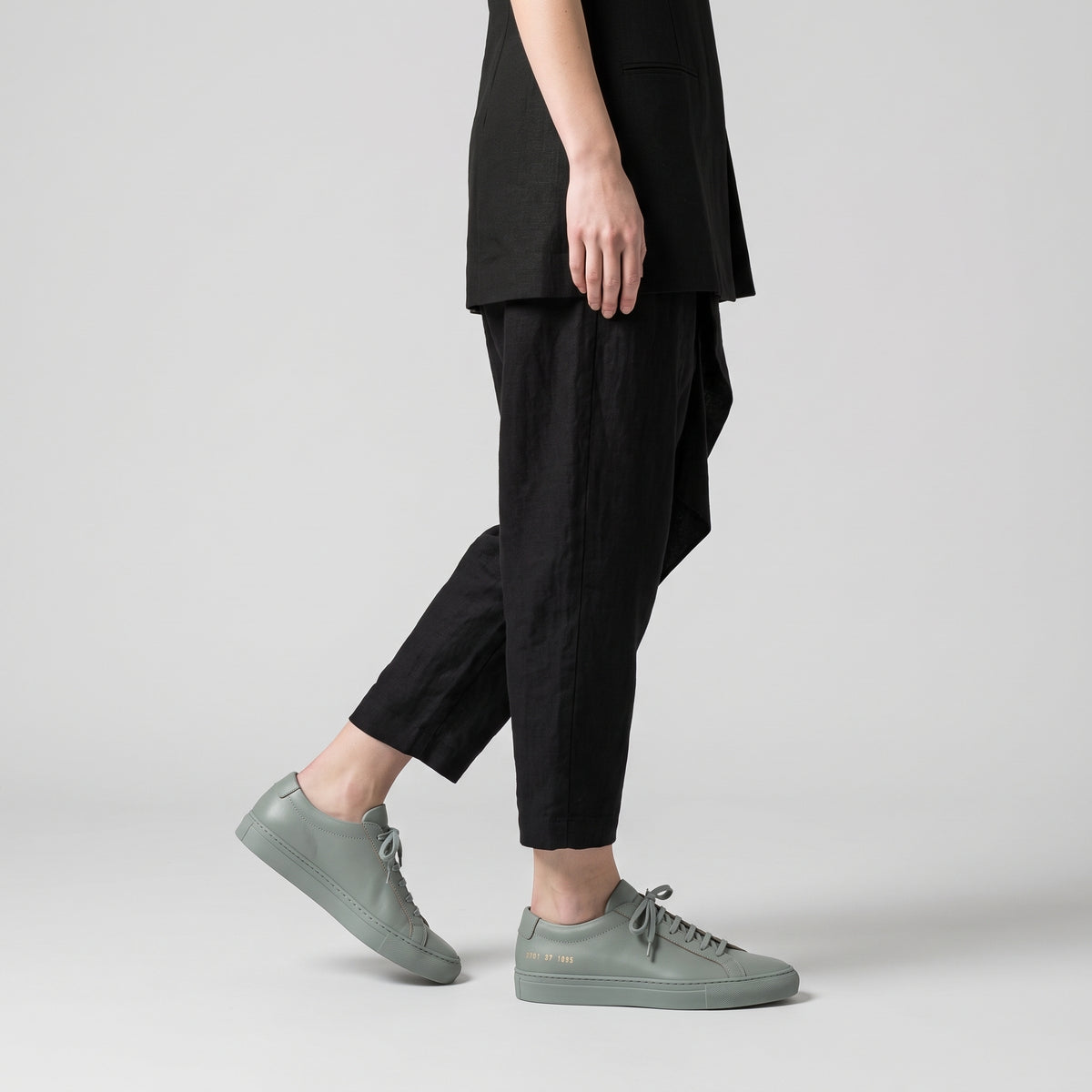 Vintage Green Leather Sneakers