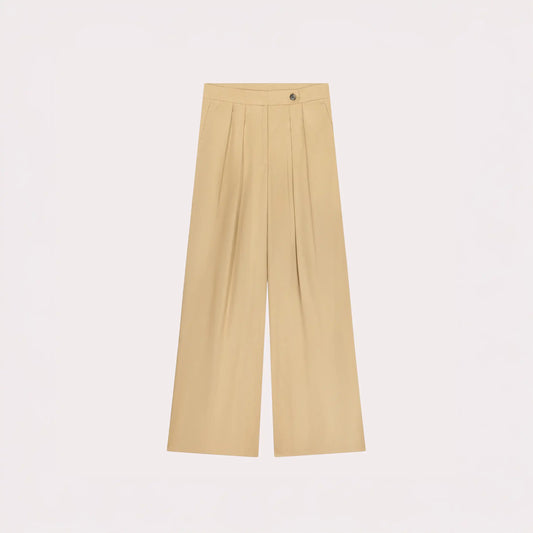 Wide pleated pants