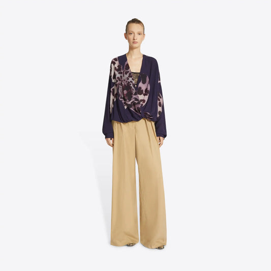 Wide pleated pants