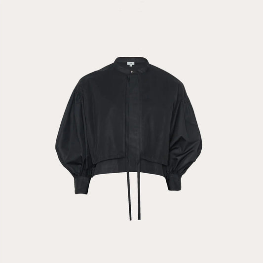 Cotton Balloon Sleeve Blouse