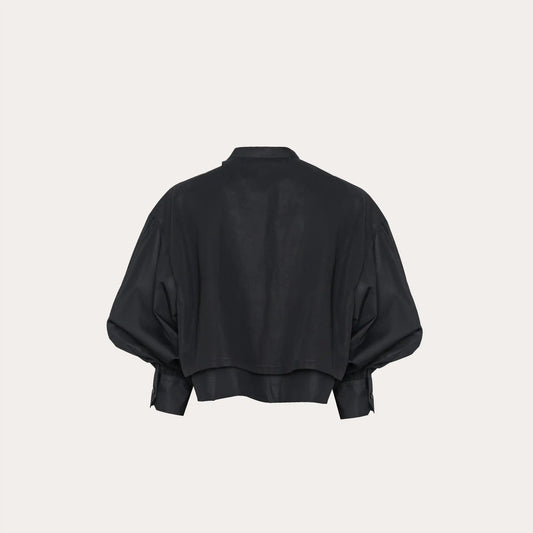 Cotton Balloon Sleeve Blouse