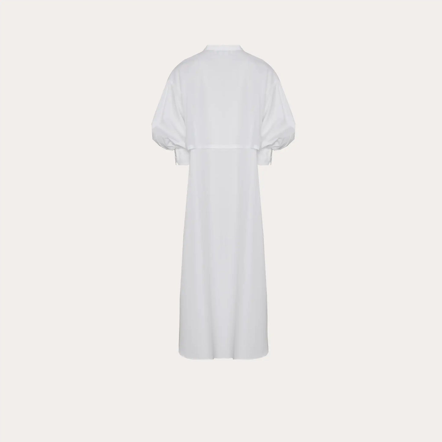 Cotton Balloon Sleeve Dress
