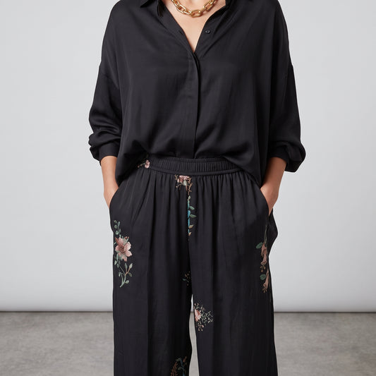 Ezra Duchess Floral Wide Trousers
