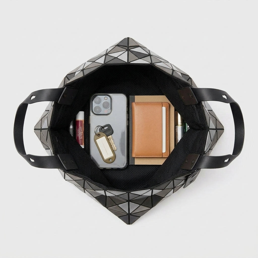 Geometric Metallic Tote Bag