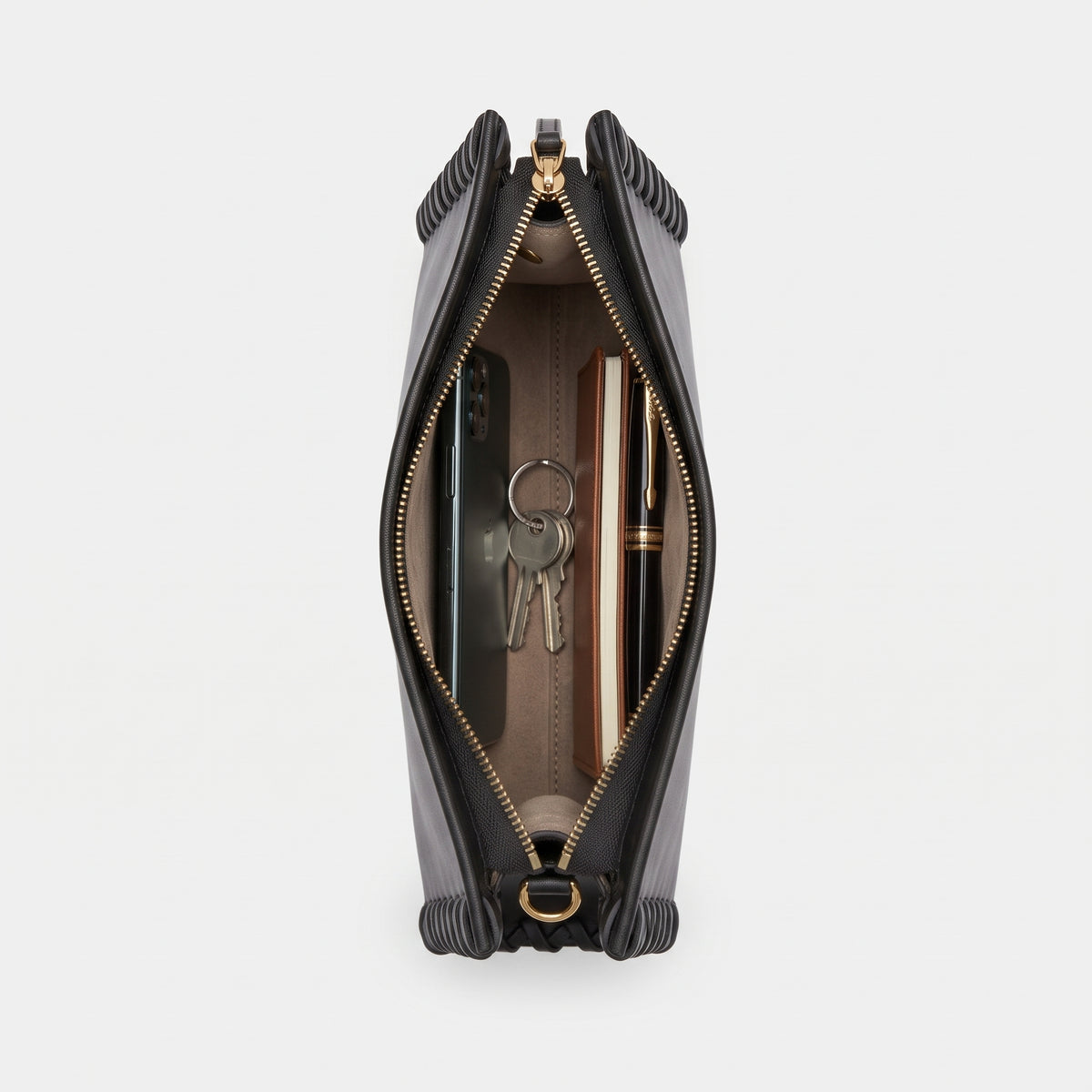 ETRO Whipstitched Black Leather Pouch - view 4