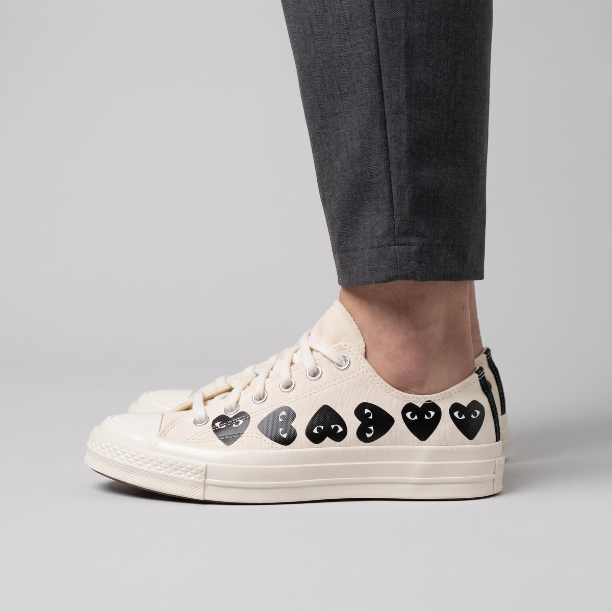 Heart Print Canvas Sneakers