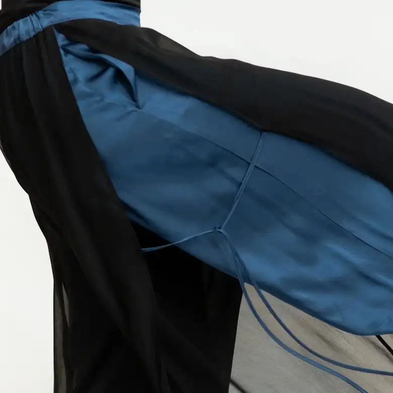 Paneled Cropped Wide Leg Pants