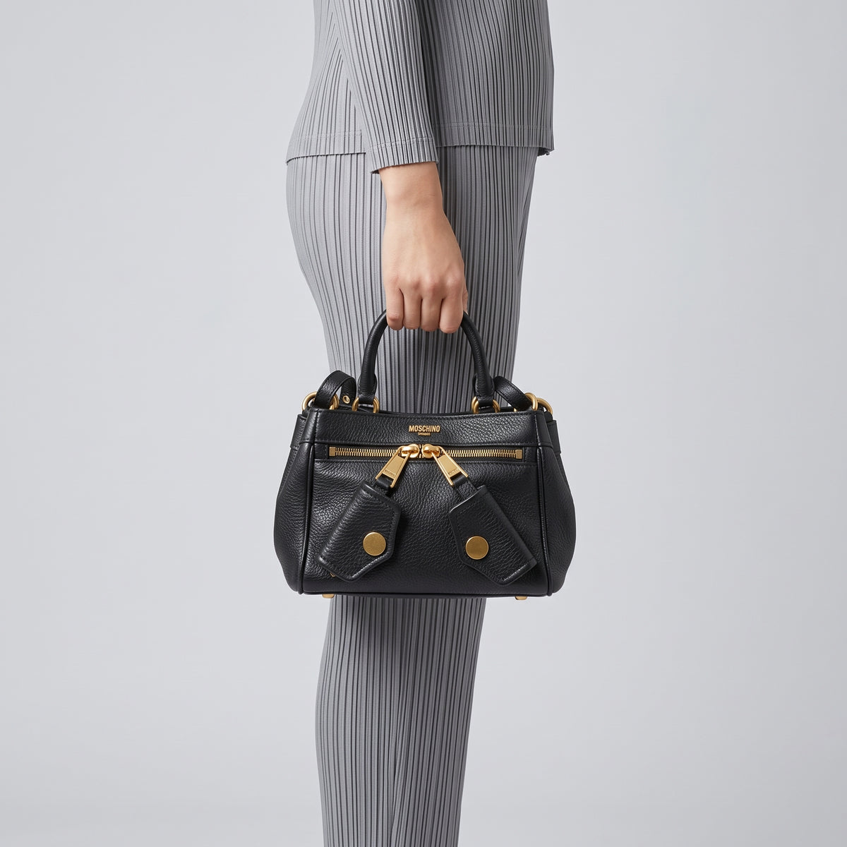 MOSCHINO Mini Leather Crossbody Bag - view 3