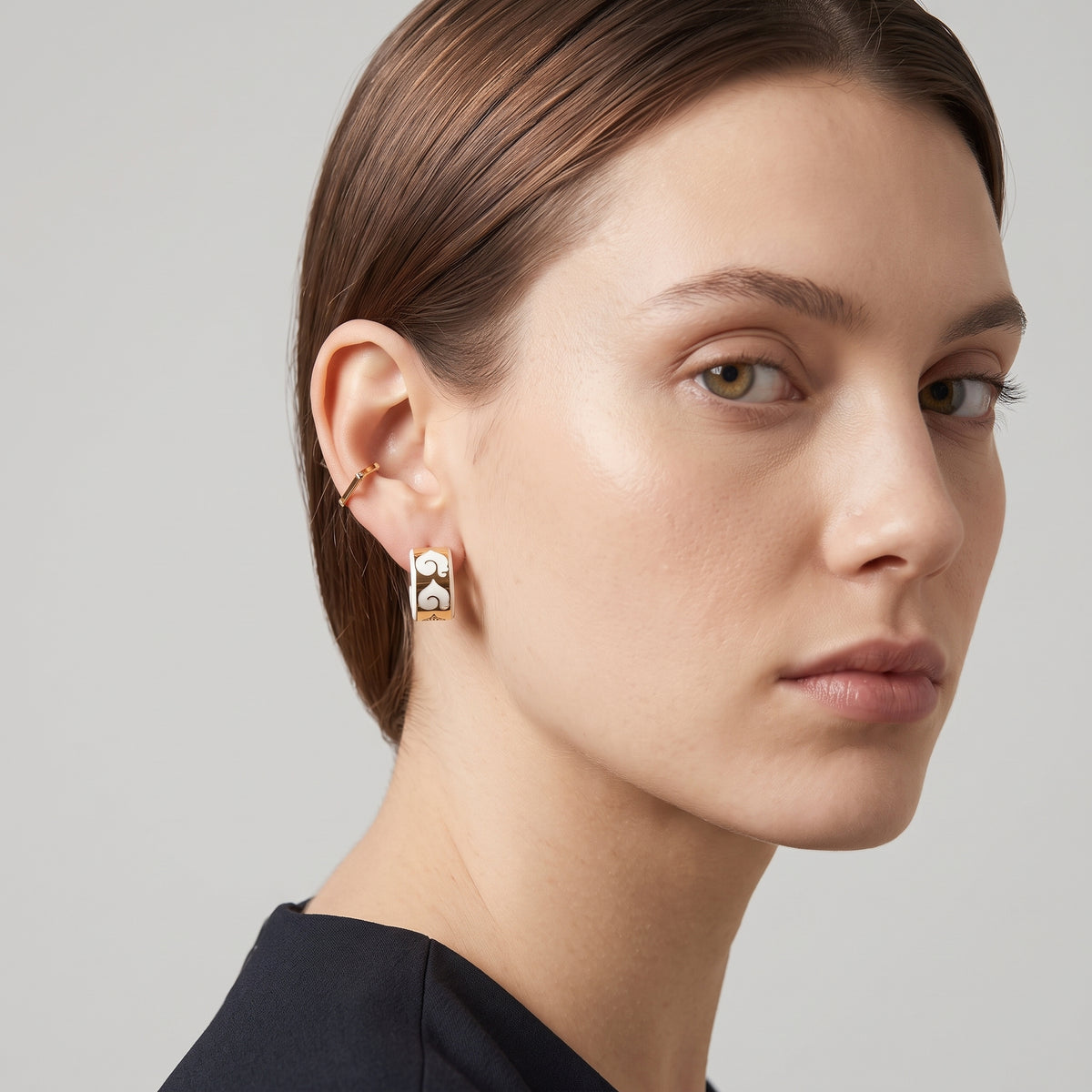 CHANTECLER Carousèl hoop earrings in 18Kt pink gold - view 2