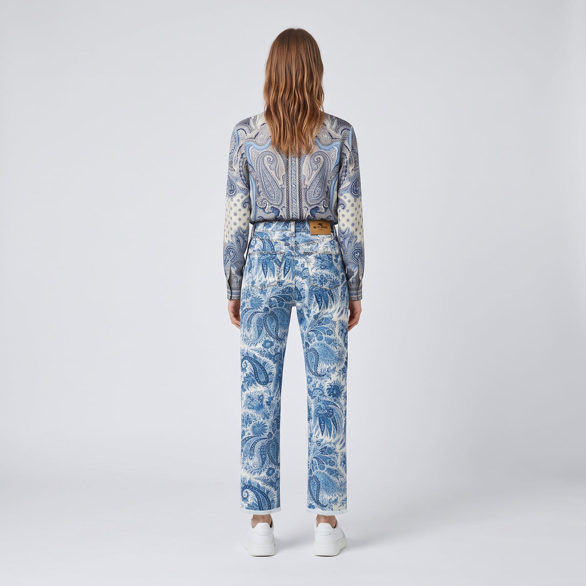 ETRO Paisley Print Denim Jeans - view 5