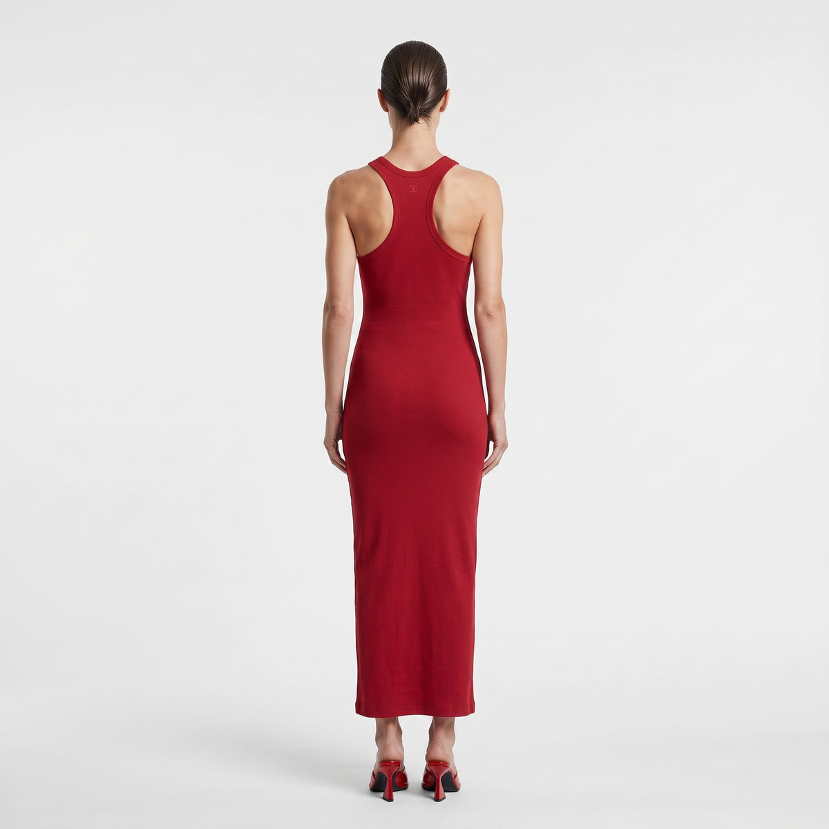 Ribbed Racerback Midi Dress