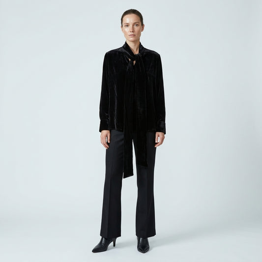 NATAN Velvet Tie-Neck Blouse - view 2