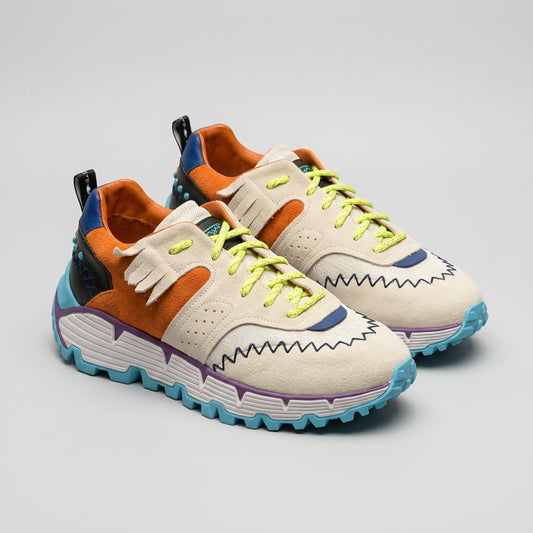 Chunky Multicolor Suede Sneakers