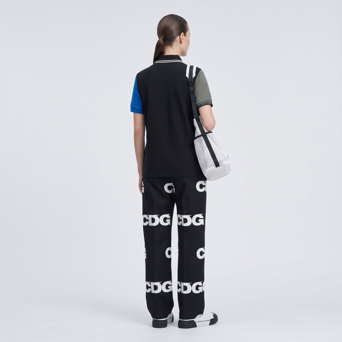 CDG CDG Colorblock Cotton Polo Shirt - view 6