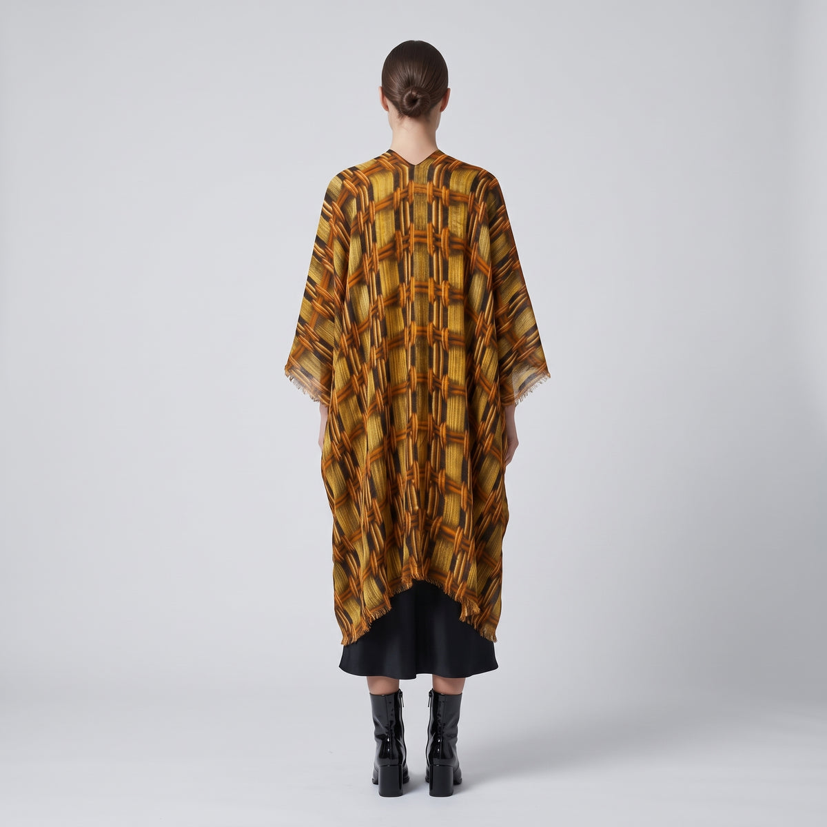 MAISON PASSAGE Orange Multi Knee Length Kimono - view 5