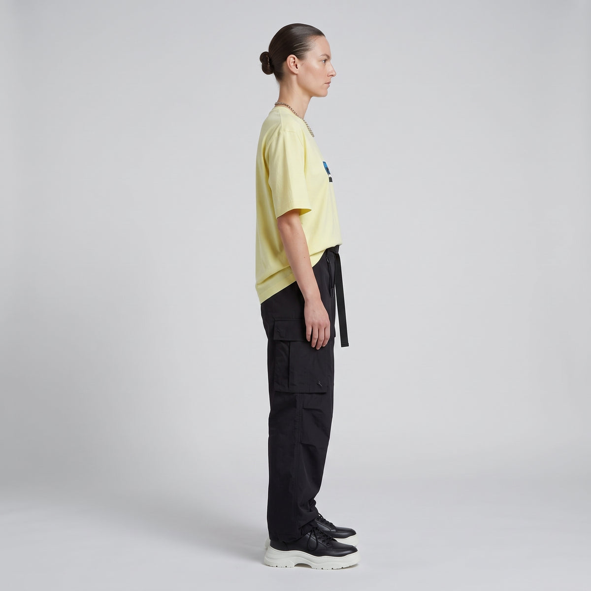 Yellow Graphic Cotton T-Shirt