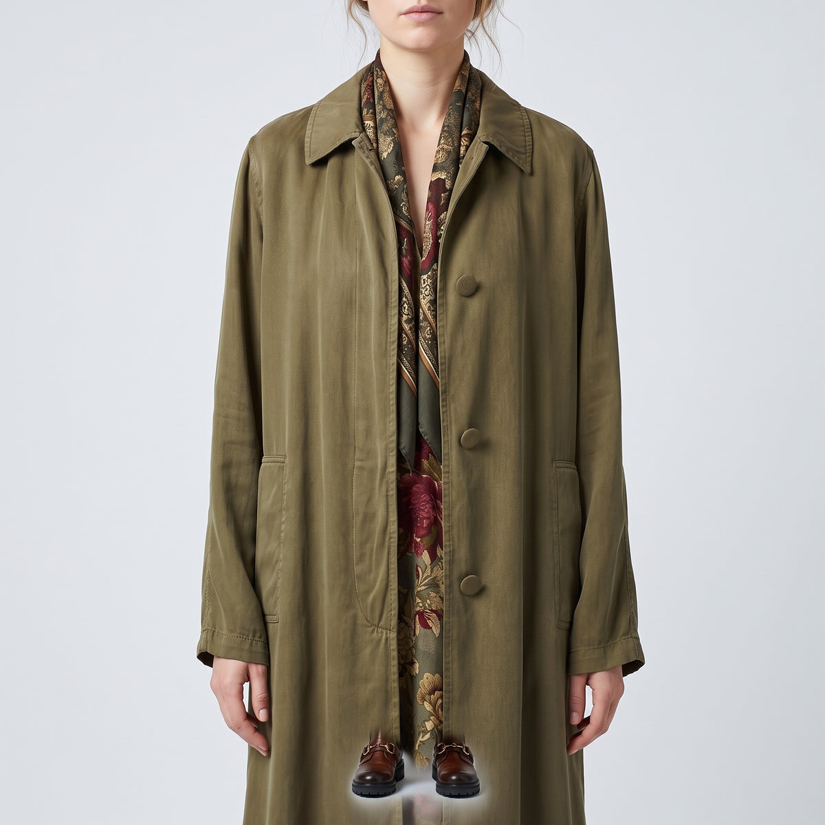 Classic Umber Long Car Coat