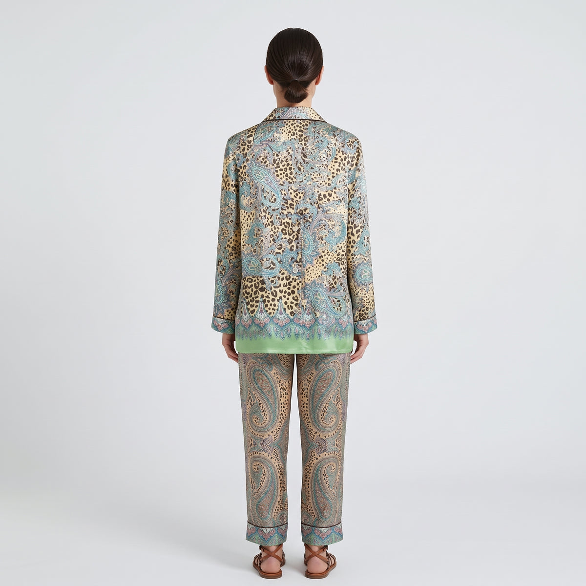 ETRO Paisley Leopard Print Silk Shirt - view 5