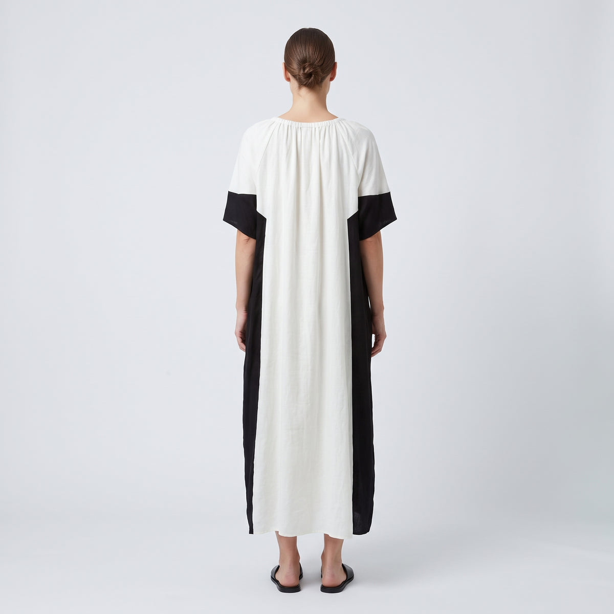 Monochrome Color-Blocked Dress