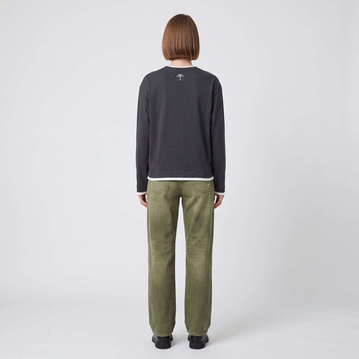 PLAN C Layered Long Sleeve Pocket Top - view 5