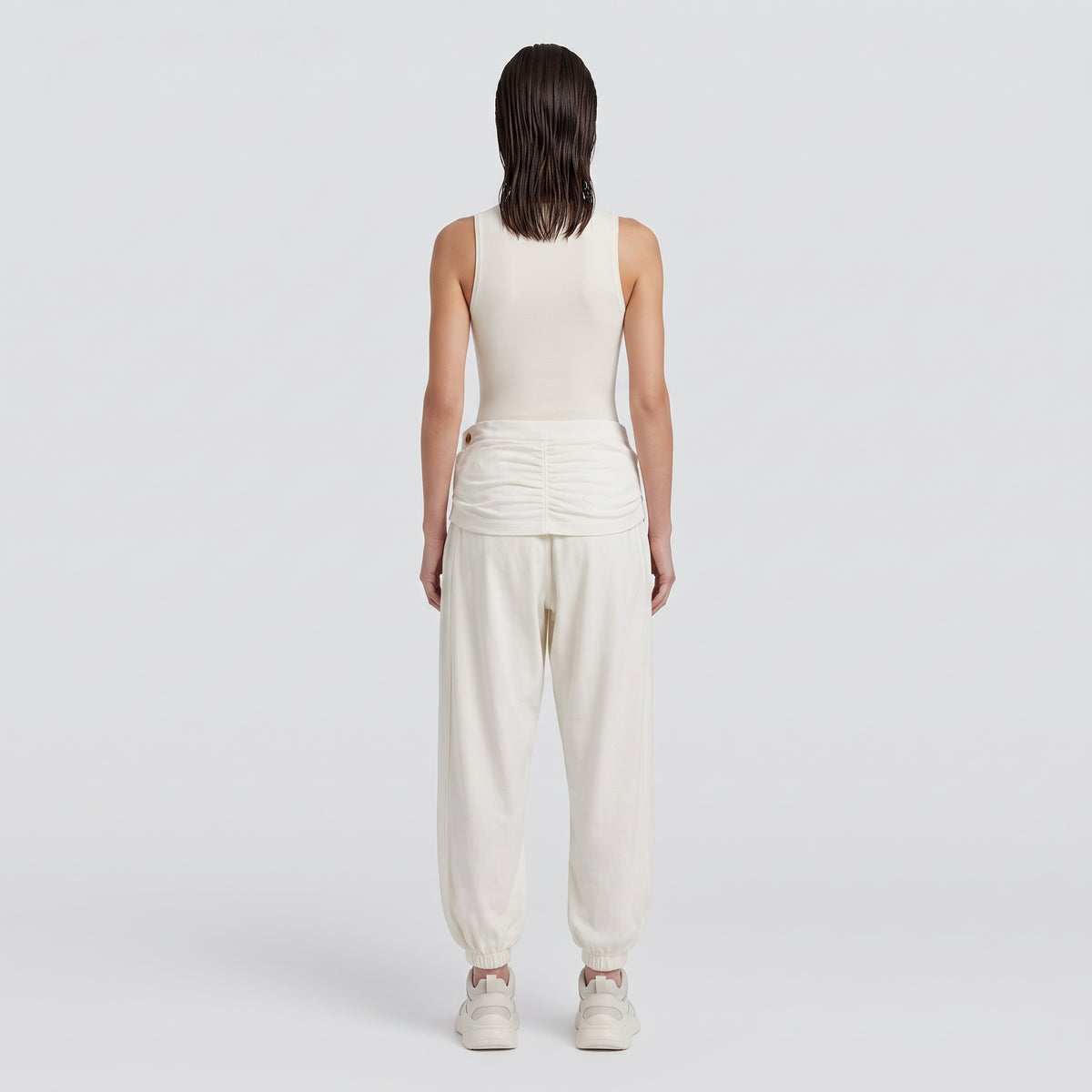 Draped Tie-Waist Sweatpants