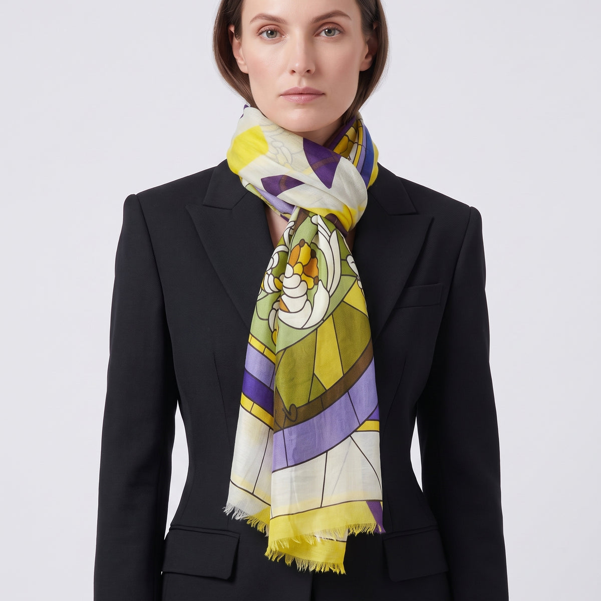 MAISON PASSAGE Stained Glass Printed Scarf - view 6