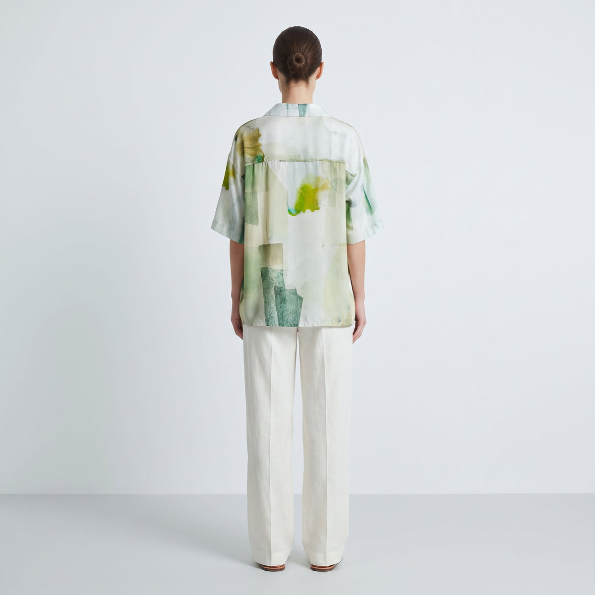 LE17SEPTEMBRE HOMME Green Abstract Print Camp Shirt - view 5