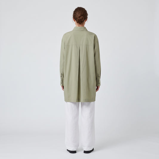 Oversized Greensand Button-Down Shirt