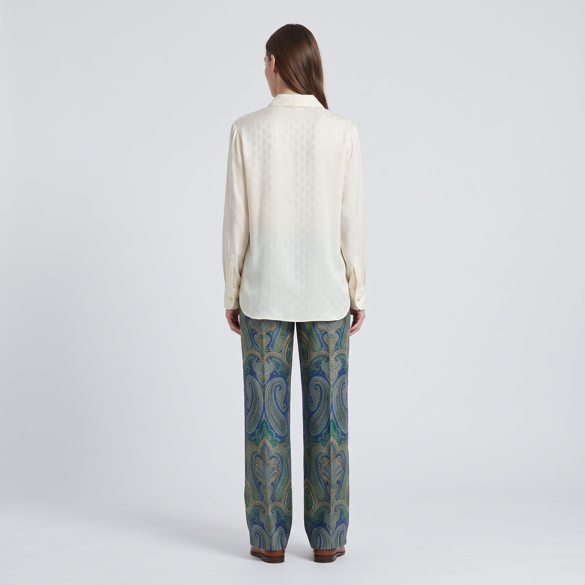 Classic Off-White Jacquard Shirt