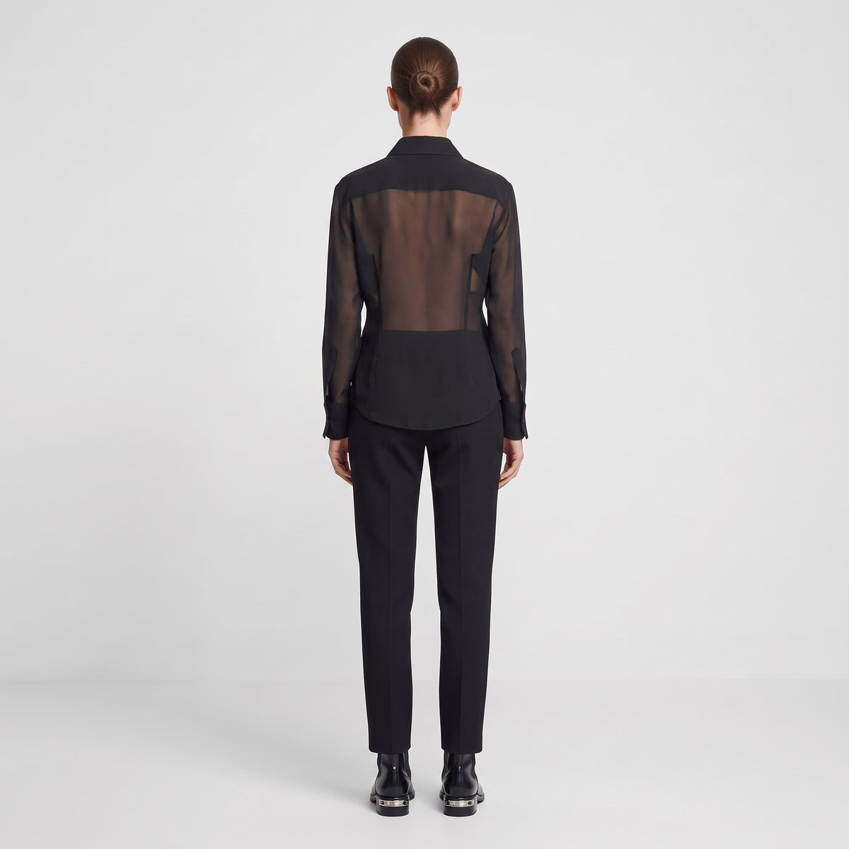 Sheer Utility Button Down Shirt