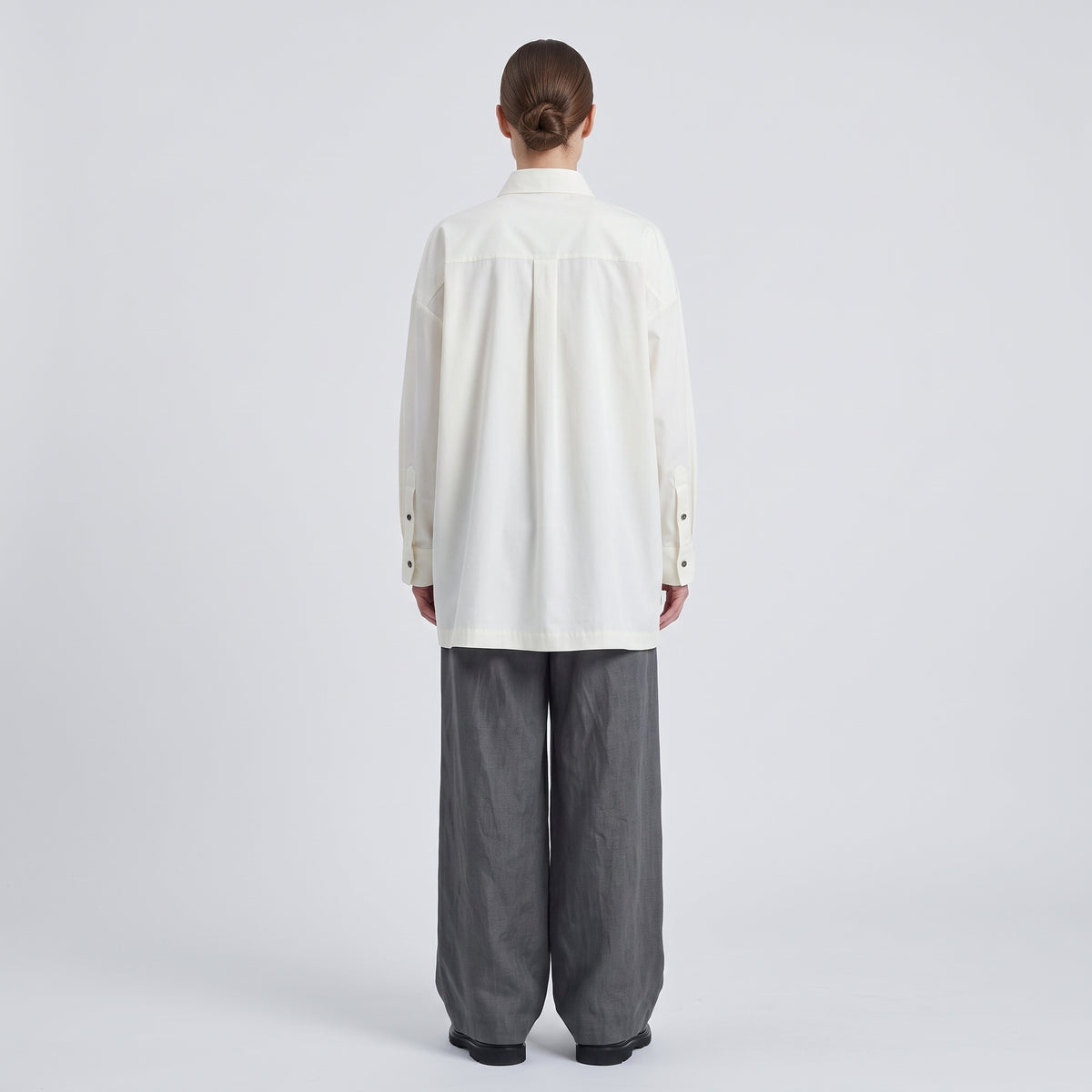 Oversized Ivory Button Down Shirt