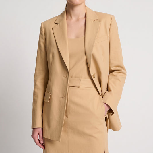 Classic Beige Midi Skirt