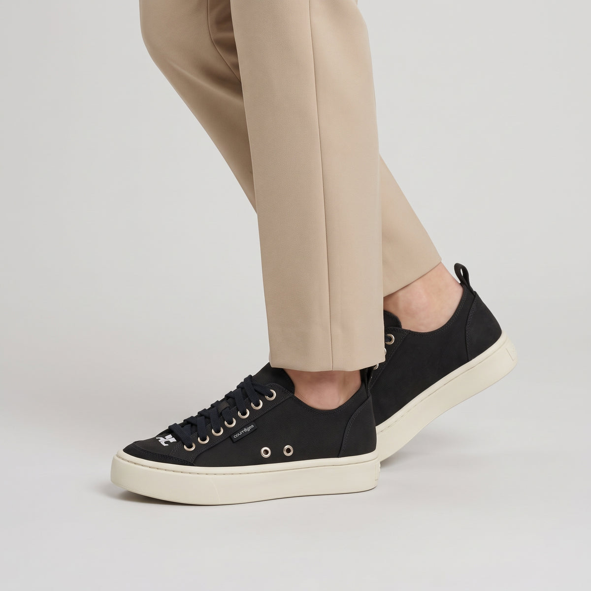 Black Canvas Platform Sneakers