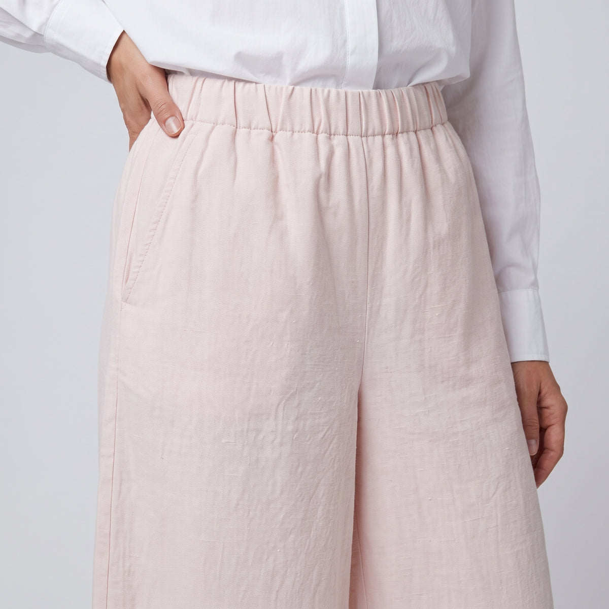 Light Pink Wide Leg Trousers